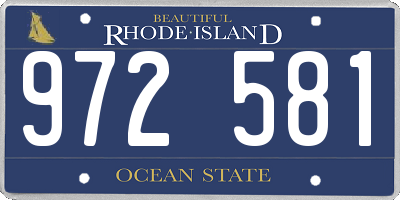 RI license plate 972581