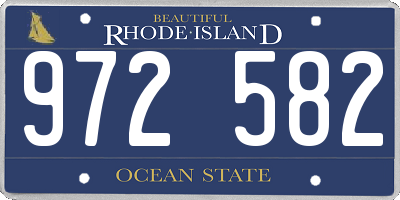 RI license plate 972582