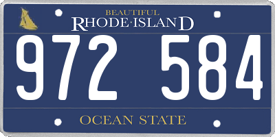 RI license plate 972584