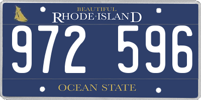 RI license plate 972596