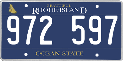 RI license plate 972597