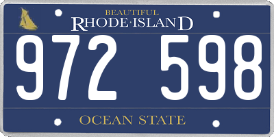 RI license plate 972598