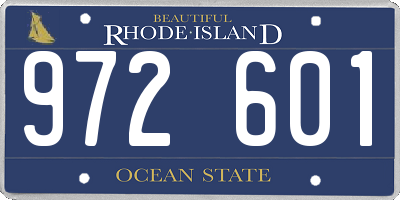 RI license plate 972601