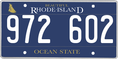 RI license plate 972602