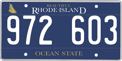 RI license plate 972603