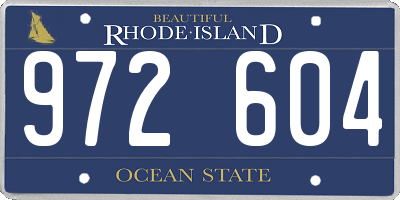 RI license plate 972604