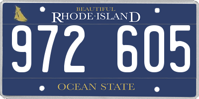 RI license plate 972605