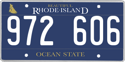 RI license plate 972606