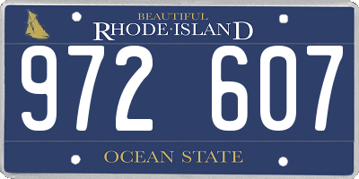 RI license plate 972607