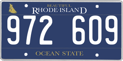 RI license plate 972609