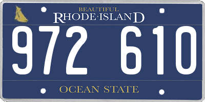 RI license plate 972610