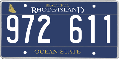 RI license plate 972611