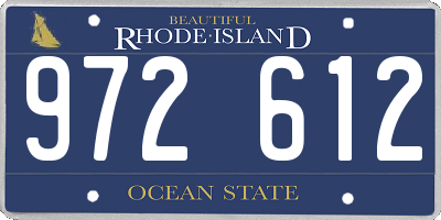 RI license plate 972612