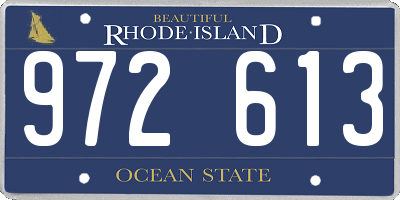 RI license plate 972613