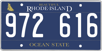 RI license plate 972616