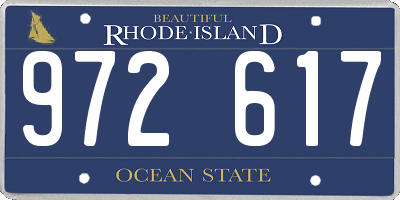 RI license plate 972617