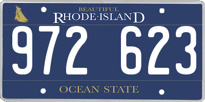 RI license plate 972623