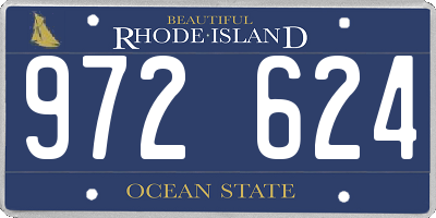 RI license plate 972624