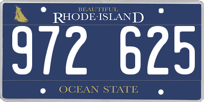 RI license plate 972625