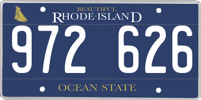 RI license plate 972626