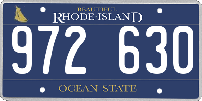 RI license plate 972630