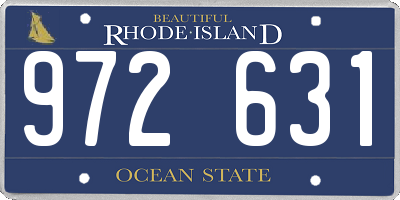 RI license plate 972631