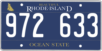 RI license plate 972633