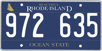 RI license plate 972635