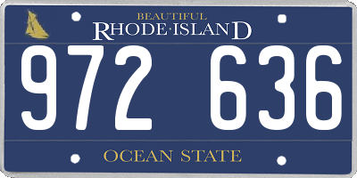 RI license plate 972636