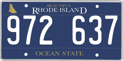 RI license plate 972637