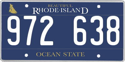 RI license plate 972638