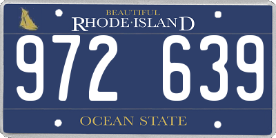 RI license plate 972639