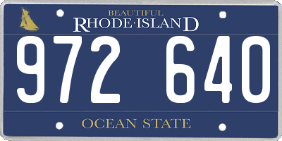 RI license plate 972640