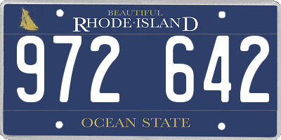 RI license plate 972642