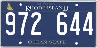 RI license plate 972644