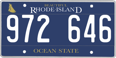 RI license plate 972646