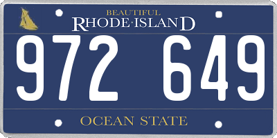 RI license plate 972649