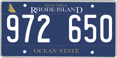 RI license plate 972650