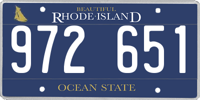 RI license plate 972651