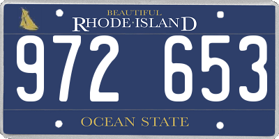 RI license plate 972653