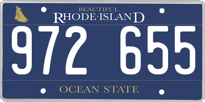 RI license plate 972655