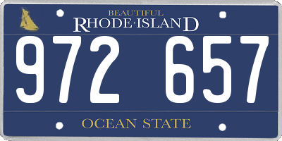 RI license plate 972657