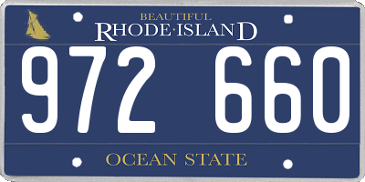 RI license plate 972660