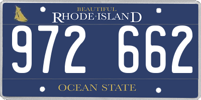 RI license plate 972662