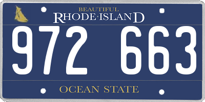 RI license plate 972663