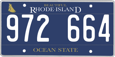 RI license plate 972664