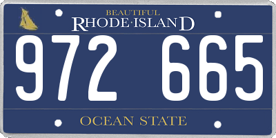 RI license plate 972665