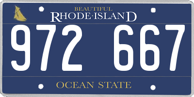 RI license plate 972667