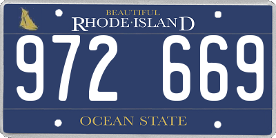 RI license plate 972669