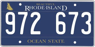 RI license plate 972673